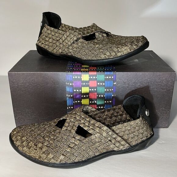 Bernie Mev Basket Weave Mary Jane Slip-On Shoes - Picture 1 of 9